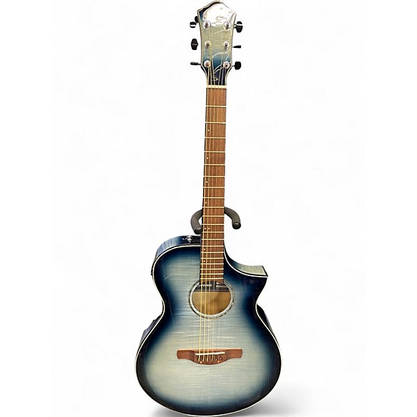 Used Ibanez AEWC400 Blue Sunburst Acoustic Electric Guitar