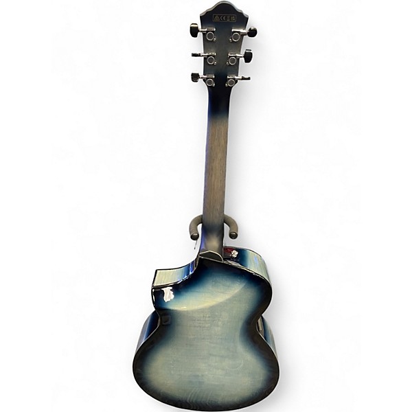 Used Ibanez AEWC400 Blue Sunburst Acoustic Electric Guitar