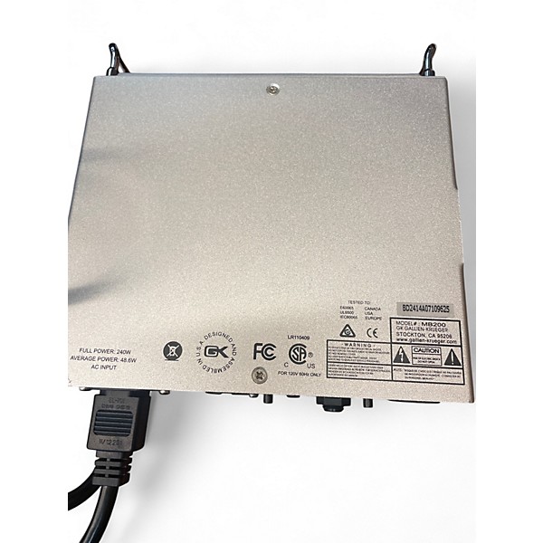 Used Gallien-Krueger MB200 200W Ultralight Bass Amp Head