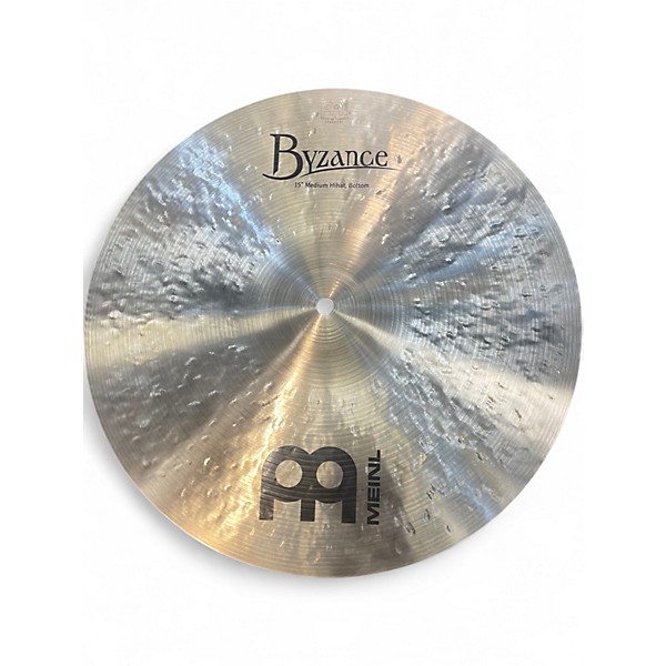 Used MEINL 15in Byzance Medium Hi Hat Bottom Cymbal