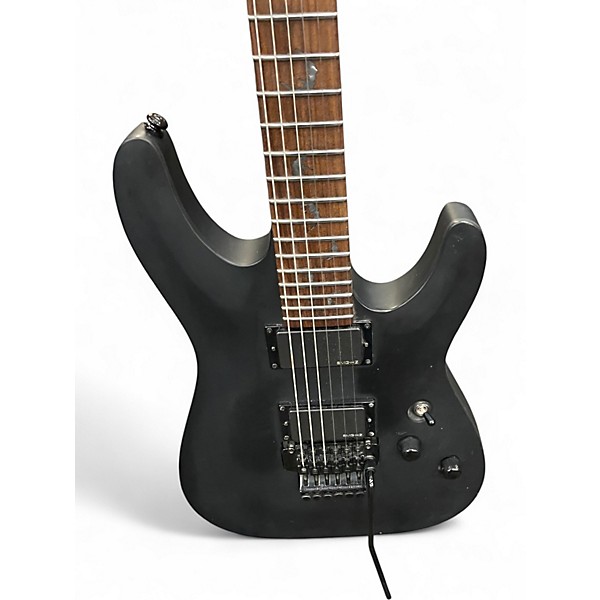 Used Schecter Guitar Research Damien Floyd Rose Black Solid Body Electric Guitar