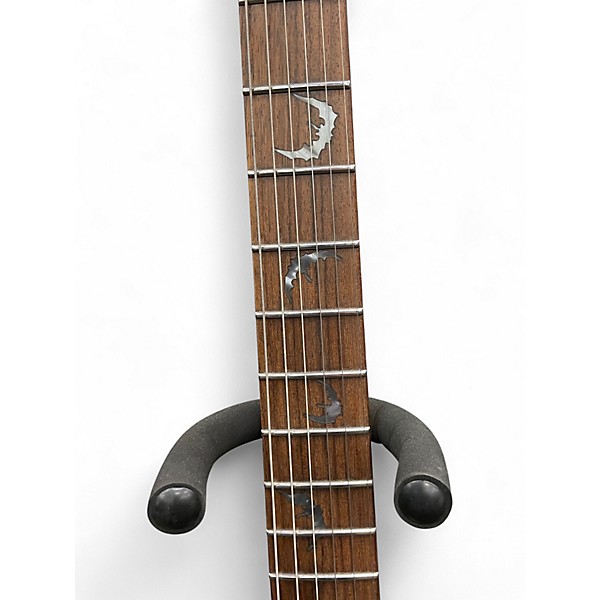 Used Schecter Guitar Research Damien Floyd Rose Black Solid Body Electric Guitar