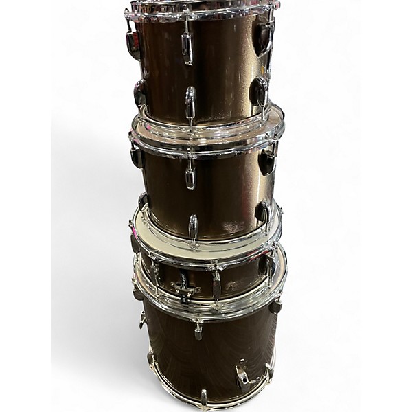 Used Evans 5 Piece PEARL ROADSHOW  Iced Tea Drum Kit