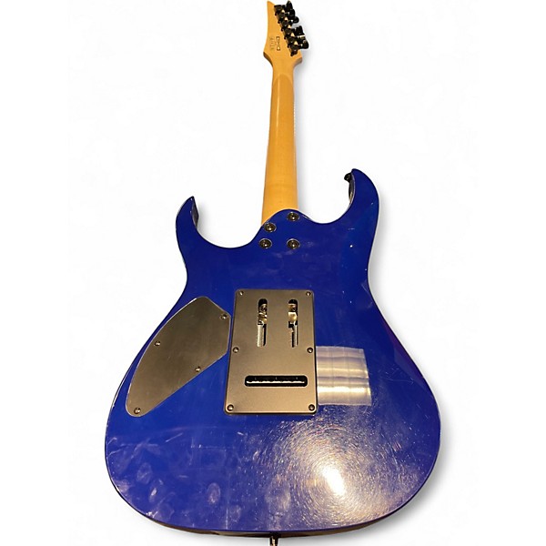 Used Ibanez GRG120QASP Trans Blue Solid Body Electric Guitar