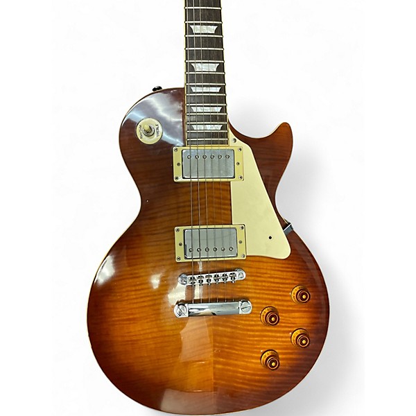 Used 2010 Epiphone Les Paul Standard 2 Color Sunburst Solid Body Electric Guitar