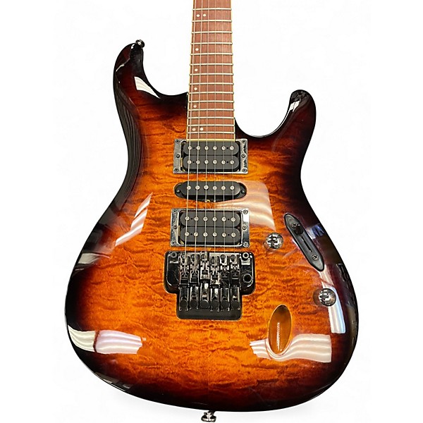 Used Ibanez s670qm dragon eye burst Solid Body Electric Guitar
