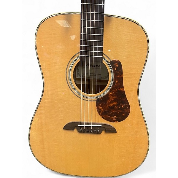 Used Alvarez MD60e Herringbone Natural Acoustic Electric Guitar