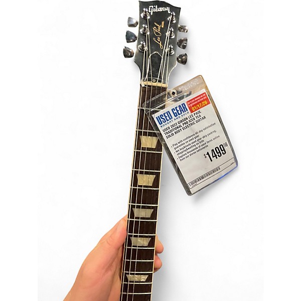 Used 2022 Gibson Les Paul Traditional Pro Iced Tea Solid Body Electric Guitar