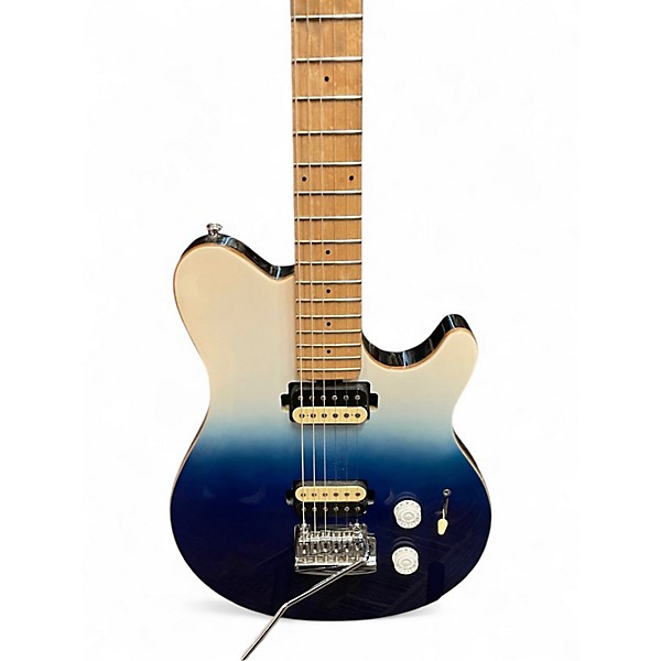 Used Sterling by Music Man Sub AX3 Axis blue fade Solid Body Electric Guitar
