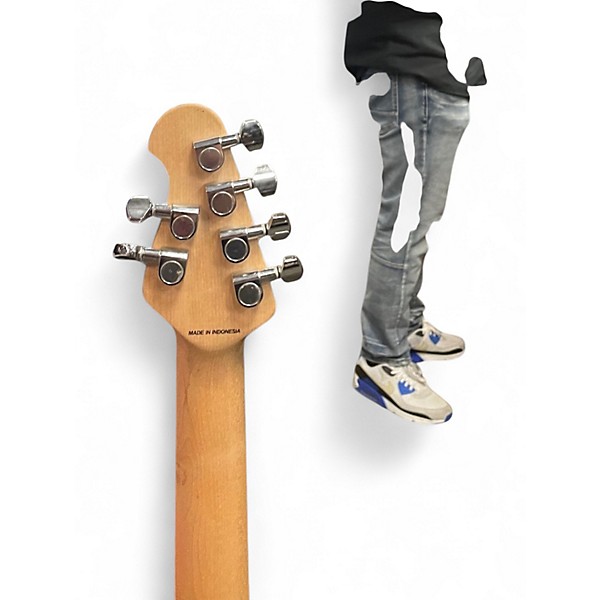 Used Sterling by Music Man Sub AX3 Axis blue fade Solid Body Electric Guitar