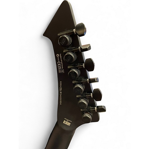 Used ESP LTD James Hetfield Snakebyte Electric Guitar Satin Black Black Solid Body Electric Guitar