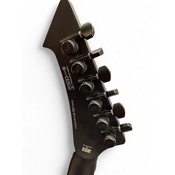 Used ESP LTD James Hetfield Snakebyte Electric Guitar Satin Black Black Solid Body Electric Guitar