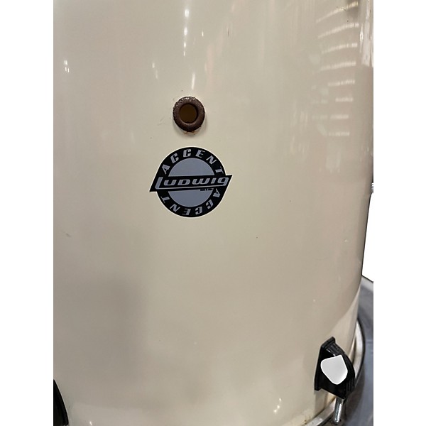 Used Ludwig 5 Piece Accent Antique White Drum Kit
