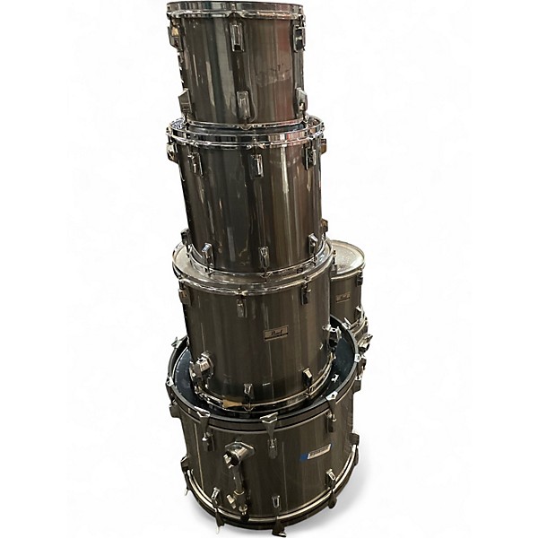 Used Pearl 6 Piece PROFESSIONAL DX SERIES Chrome Silver Drum Kit