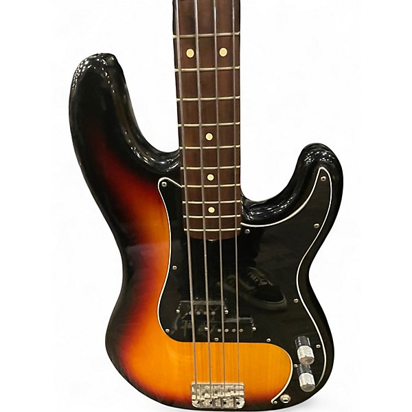 Used 2008 Fender American Standard Precision Bass 3 Tone Sunburst Electric Bass Guitar