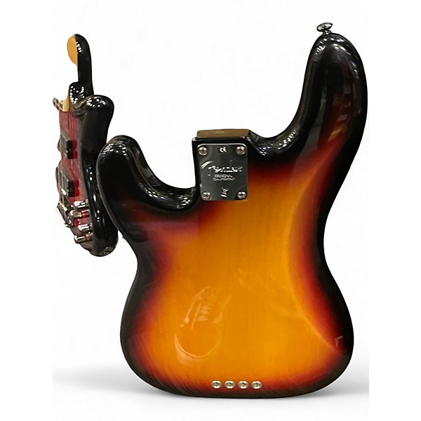 Used 2008 Fender American Standard Precision Bass 3 Tone Sunburst Electric Bass Guitar