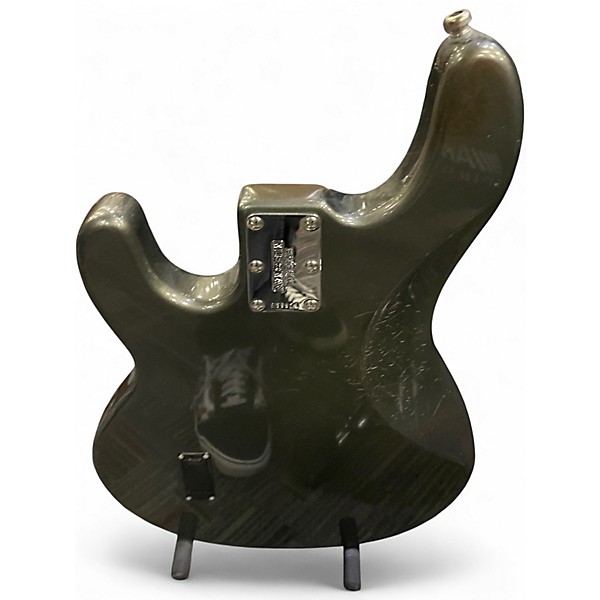 Used 2000s Ernie Ball Music Man Stingray 4 String Silver Electric Bass Guitar