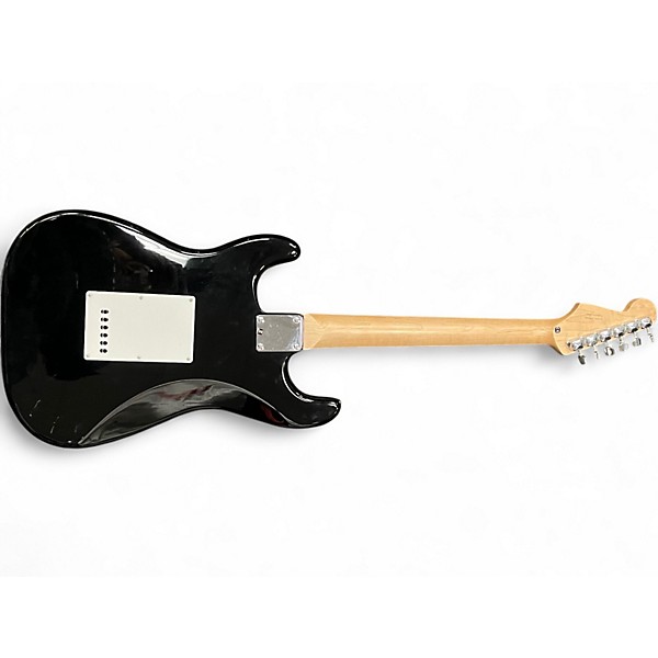 Used Starcaster by Fender Stratocaster Black Solid Body Electric Guitar