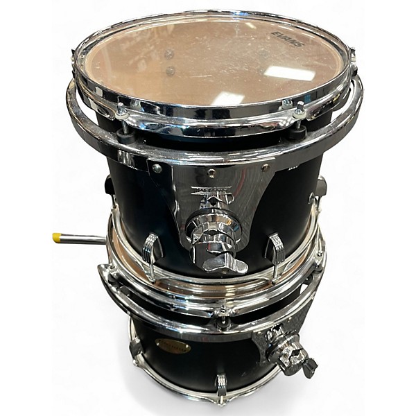 Used Ludwig 5 Piece Accent CS Satin Black Drum Kit