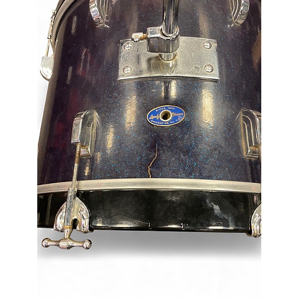 Used Leedy 4 Piece 1965  BLUE SPARKLE PEARL Drum Kit