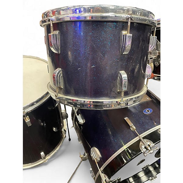 Used Leedy 4 Piece 1965  BLUE SPARKLE PEARL Drum Kit