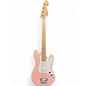 Used Squier Bronco Pink Electric Bass Guitar thumbnail