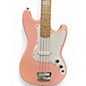 Used Squier Bronco Pink Electric Bass Guitar