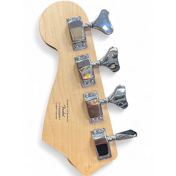 Used Squier Bronco Pink Electric Bass Guitar