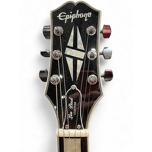 Used Epiphone ADAM JONES LES PAUL Black and Silver Solid Body Electric Guitar