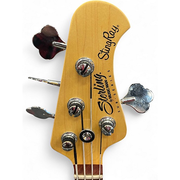 Used Sterling by Music Man SUB RAY 4 Trans Blue Electric Bass Guitar