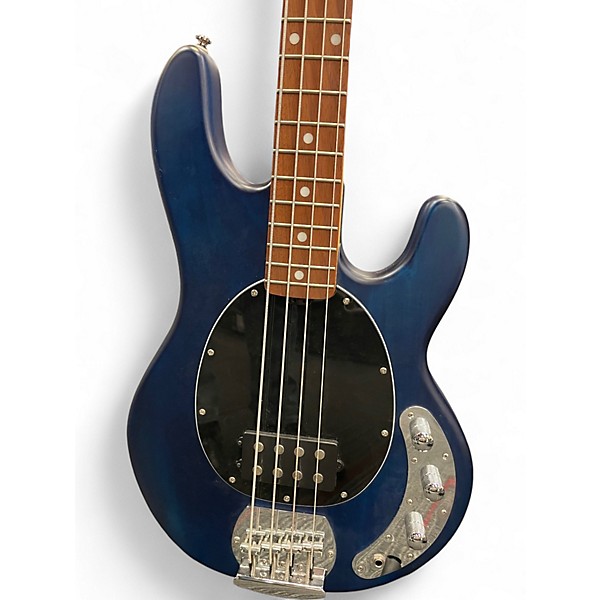 Used Sterling by Music Man SUB RAY 4 Trans Blue Electric Bass Guitar