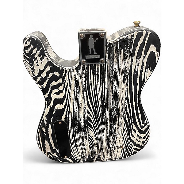 Used Slick SL-54 Black and White Solid Body Electric Guitar