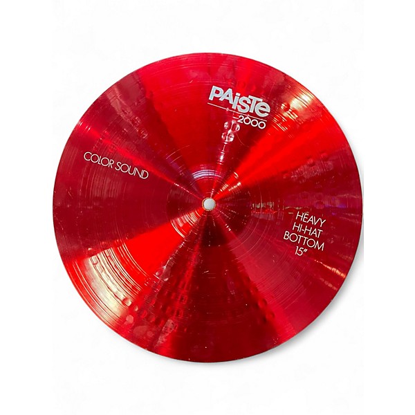 Used Paiste 15in 2000 Series Colorsound Hi Hat Bottom Cymbal