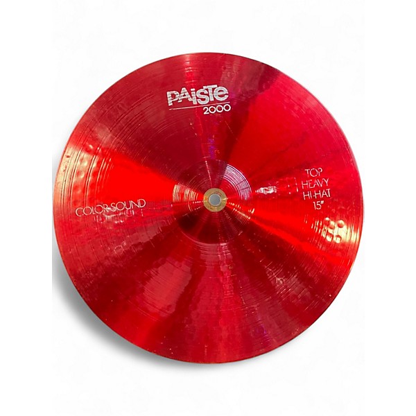 Used Paiste 15in 2000 Series Colorsound Hi Hat Top Cymbal