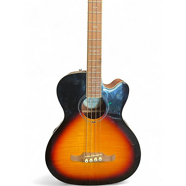 Used Fender FA450CE 3 Tone Sunburst Acoustic Bass Guitar