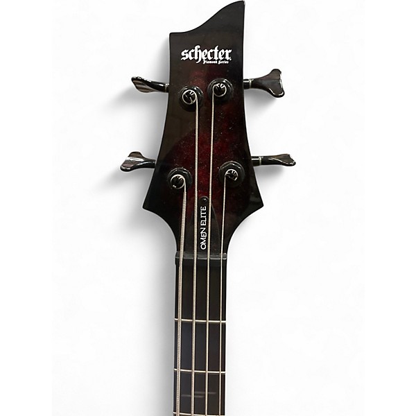 Used Schecter Guitar Research Omen 4 String RED Electric Bass Guitar