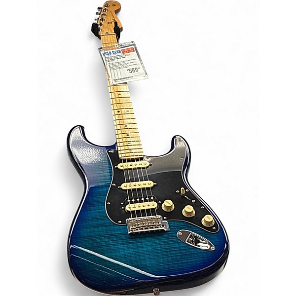 Used 2019 Fender Player Stratocaster HSS Plus Top Blue Burst Solid Body Electric Guitar