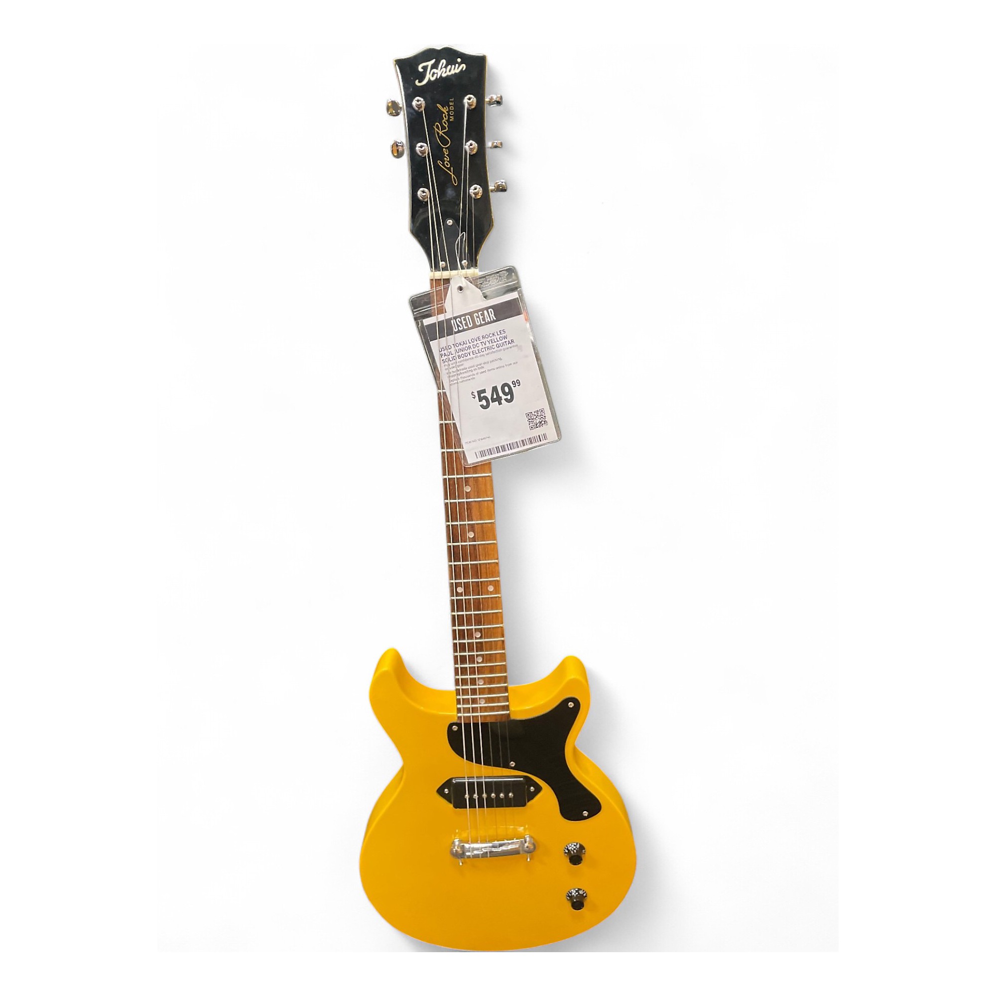 Used Tokai Love Rock Les Paul Junior DC TV Yellow Solid Body