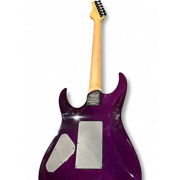 Used 2021 Schecter Guitar Research Sunset Classic II Floyd Rose VIOLET ICE Solid Body Electric Guitar