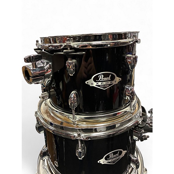 Used Pearl 5 Piece Export Black Drum Kit
