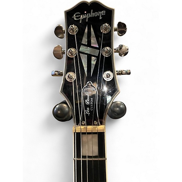 Used Epiphone Les Paul Custom Silverburst Solid Body Electric Guitar