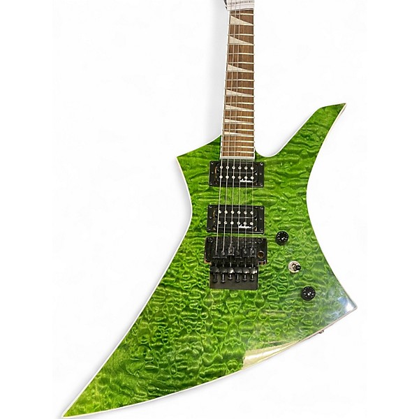 Used Jackson kexq Trans Green Solid Body Electric Guitar