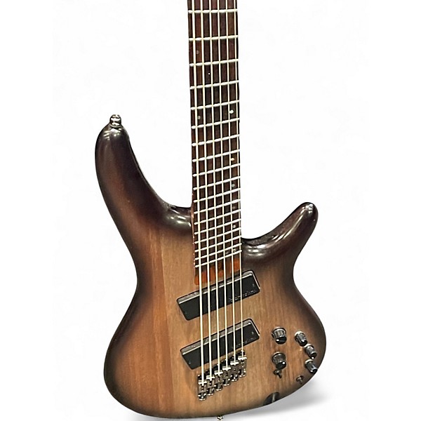 Used Ibanez SRC6MS Brown Sunburst Electric Bass Guitar