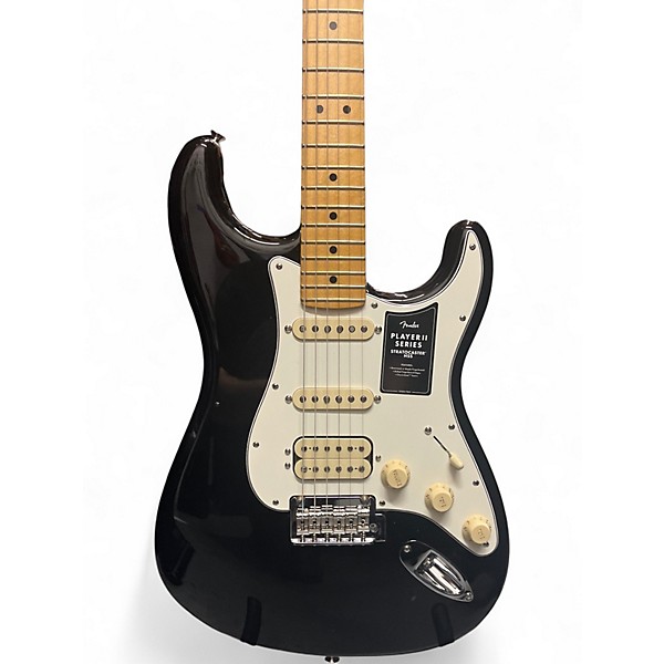 Used Fender Player II Stratocaster HSS Black Solid Body Electric Guitar