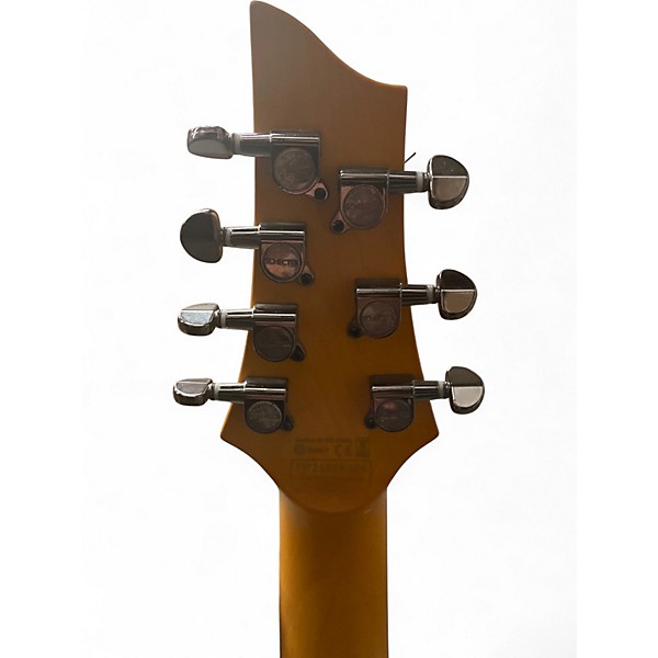 Used Schecter Guitar Research Demon 7 String Black and Yellow Solid Body Electric Guitar