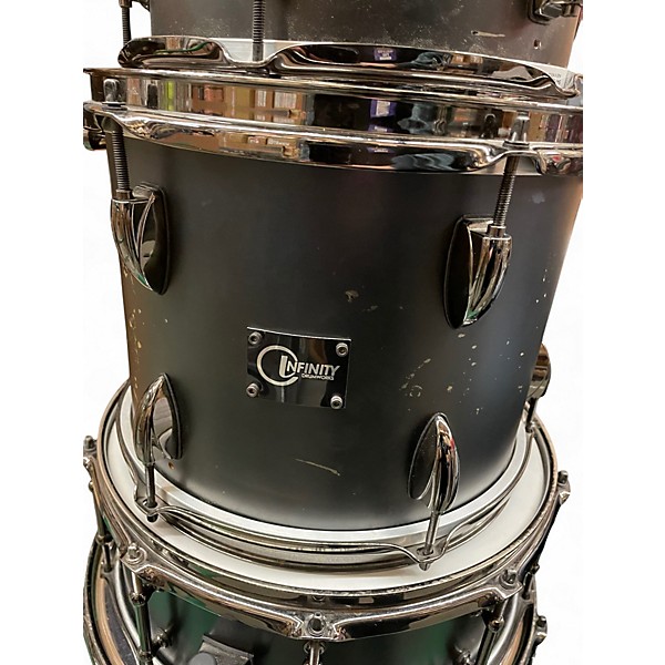 Used Infinity Drumworks 5 Piece Bubinga Maple Black Drum Kit