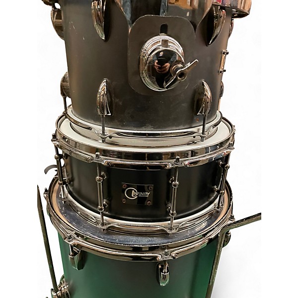 Used Infinity Drumworks 5 Piece Bubinga Maple Black Drum Kit