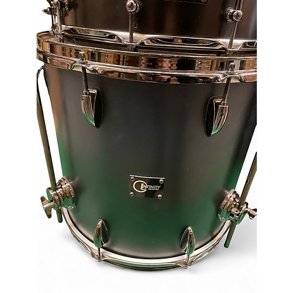 Used Infinity Drumworks 5 Piece Bubinga Maple Black Drum Kit