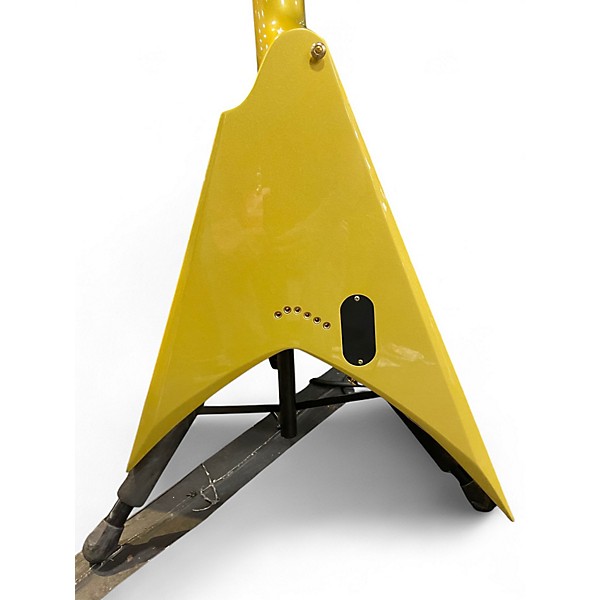 Used ESP LTD V Kirk Hammet Signature Metallic Gold Solid Body Electric Guitar