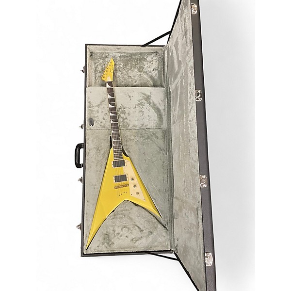 Used ESP LTD V Kirk Hammet Signature Metallic Gold Solid Body Electric Guitar